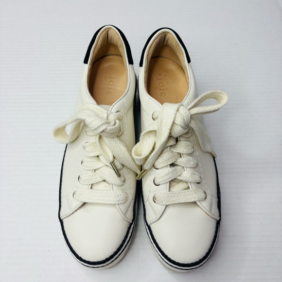 JOIE Dabnis Leather Flatform Sneakers Size 8 - Picture 3 of 7